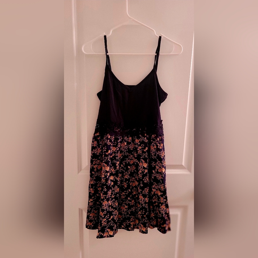 Floral Shein Dress with embroidery along waist